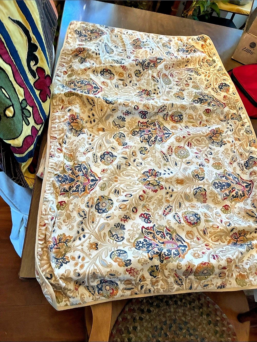 RL Chaps king pillow shams in Paisley Cream & Blue. 2 matching shams